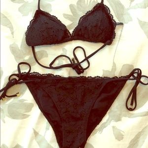 Heidi Klum Black bathing suit